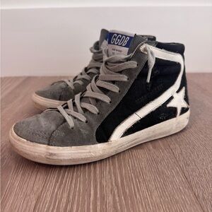 Golden Goose High Top Sneakers Denim and Suede